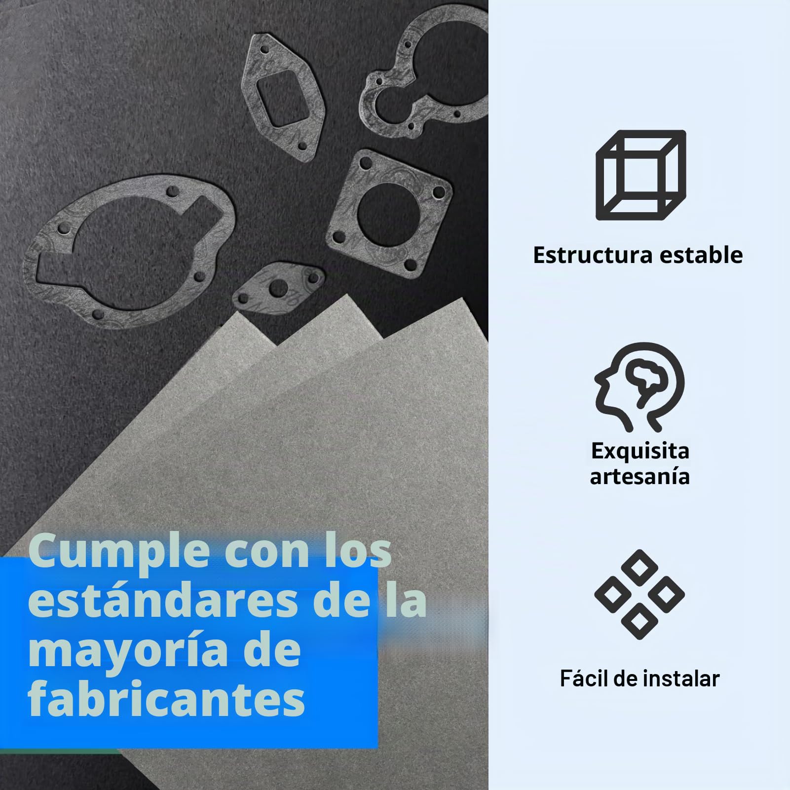 Hoja de papel junta escape Espesor 1.6mm mensiones 20 x 15cm, papel juntas escape para Coche Moto Scooter Cortadora de Césped Desbrozadora Motosierra Motor 2T 4T (20x15cm)