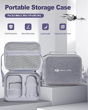 Mini 3(RC-N1) Travel Case, Carrying Case with Propeller Holder Strap