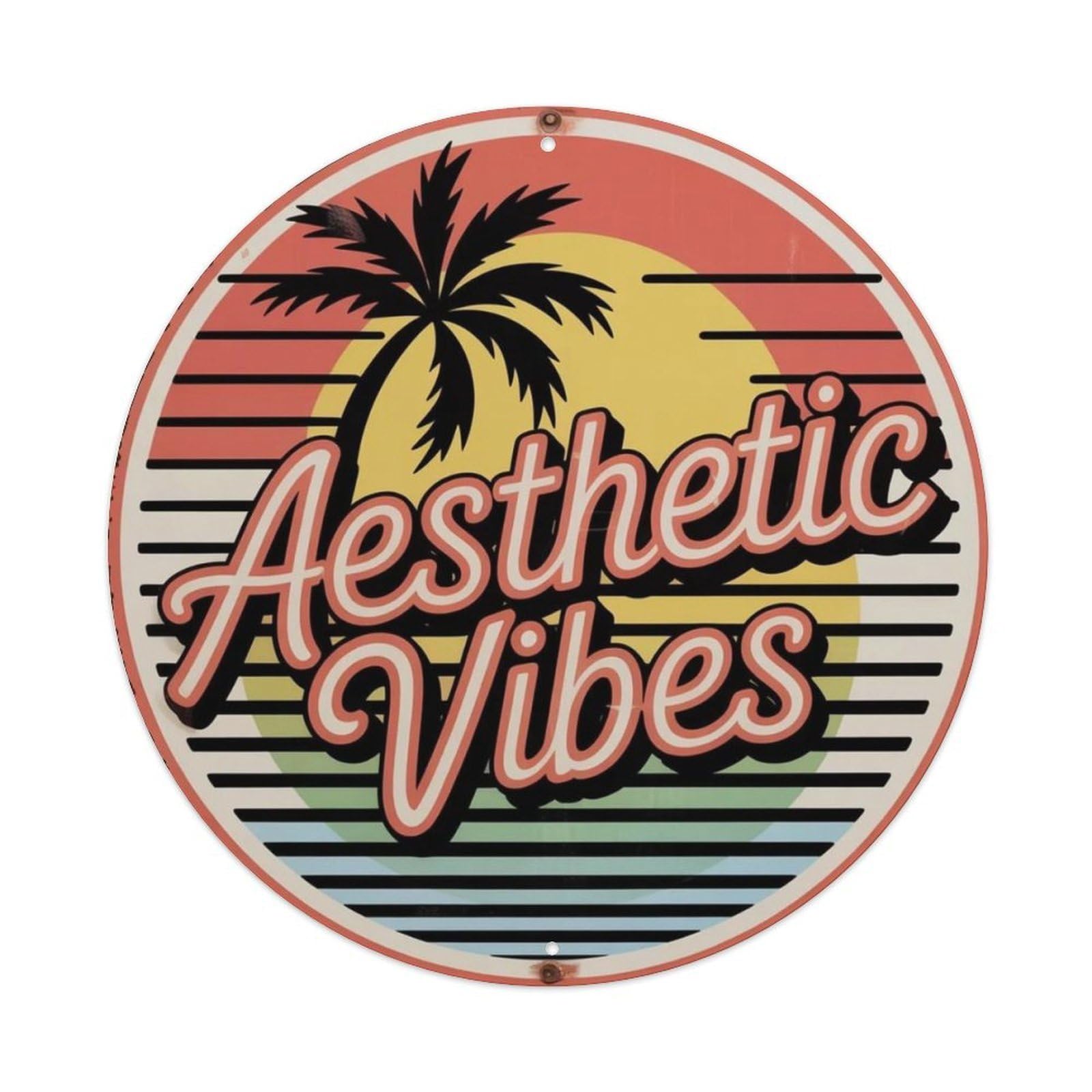 Lvalogy Style Aesthetic Vibes Vaporwave (2) - 副本 Metal Tin Sign Plaque
