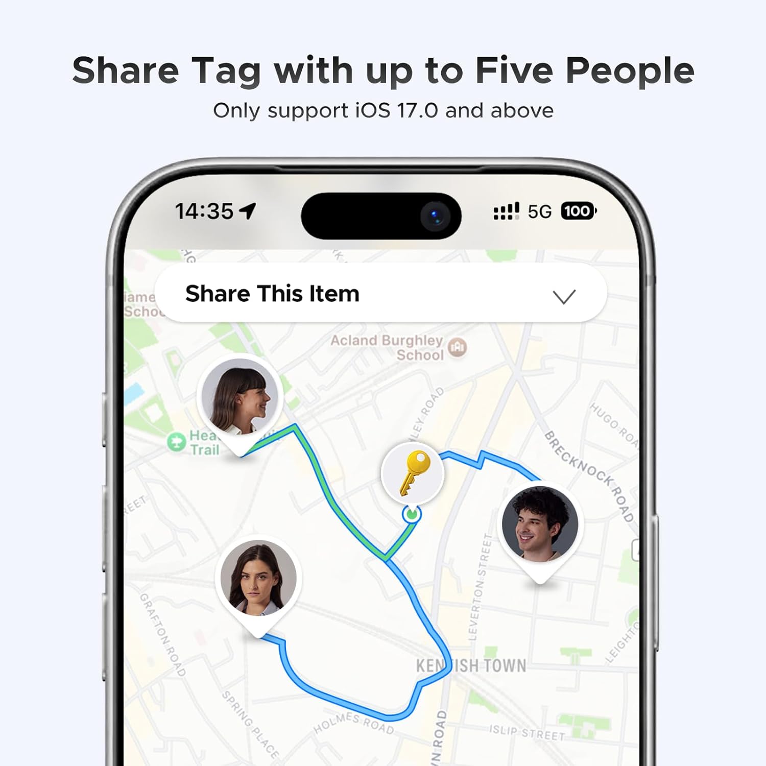 UGREEN FineTrack Air Tracker Tags (iOS Only) 4 Pack, 2-Year Replaceable Battery Bluetooth Tracker Compatible with Apple Find My, Item Finder Smart Tag for Keys, Luggage - [Apple Find My Certified] - Image 8