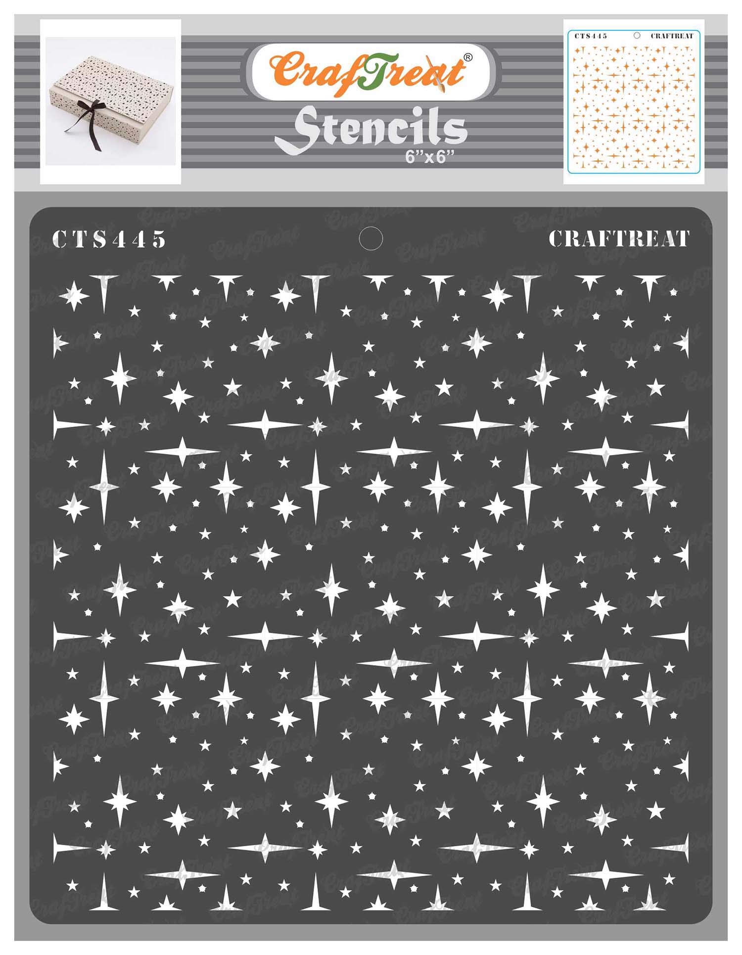 Snapklik.com : CrafTreat Reusable Star Stencils For Painting On Wood ...