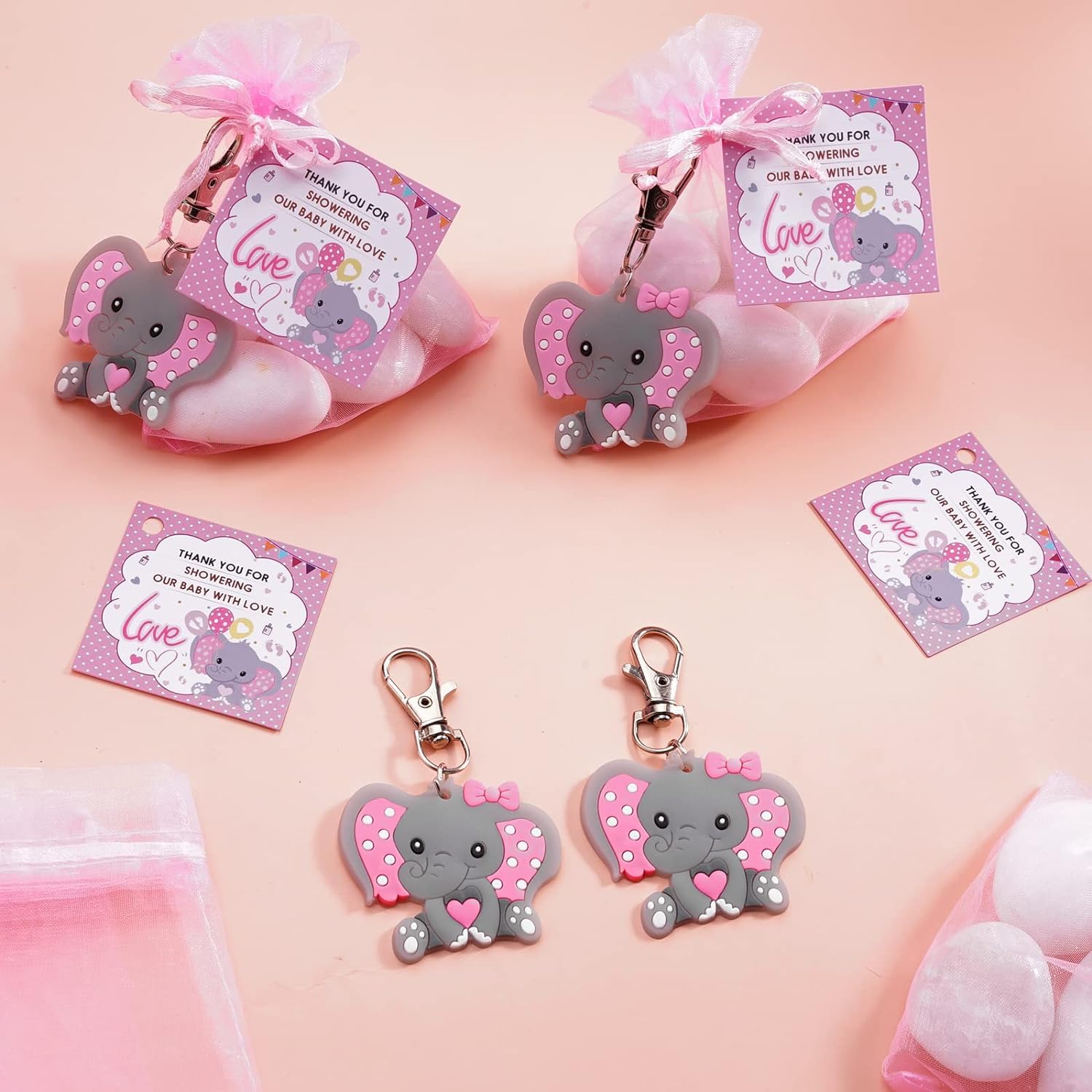 Portachiavi Con Elefante ARFUKA – Grigio, Piccolo, In Acciaio E PVC, Regalo Uomo E Donna - 2