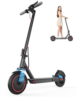 VOLPAM Electric Scooter, 350W/500W Powerful Motor, 8.5"/10" Solid Tires, 19/22Mph, 28/23/21/16 Miles Max Range, Dual Braking - Amazon product rated Grade A