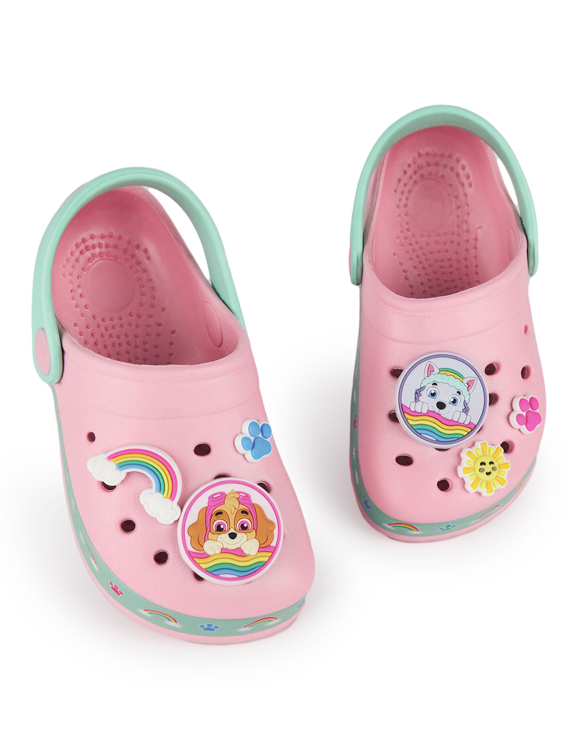 Paw Patrol Zuecos Girls | Calzado Infantil sin Cordones con adorables Colgantes de Cachorros en Rosa | Sandalias Skye Everest para Interior y Exterior con Correa Ajustable