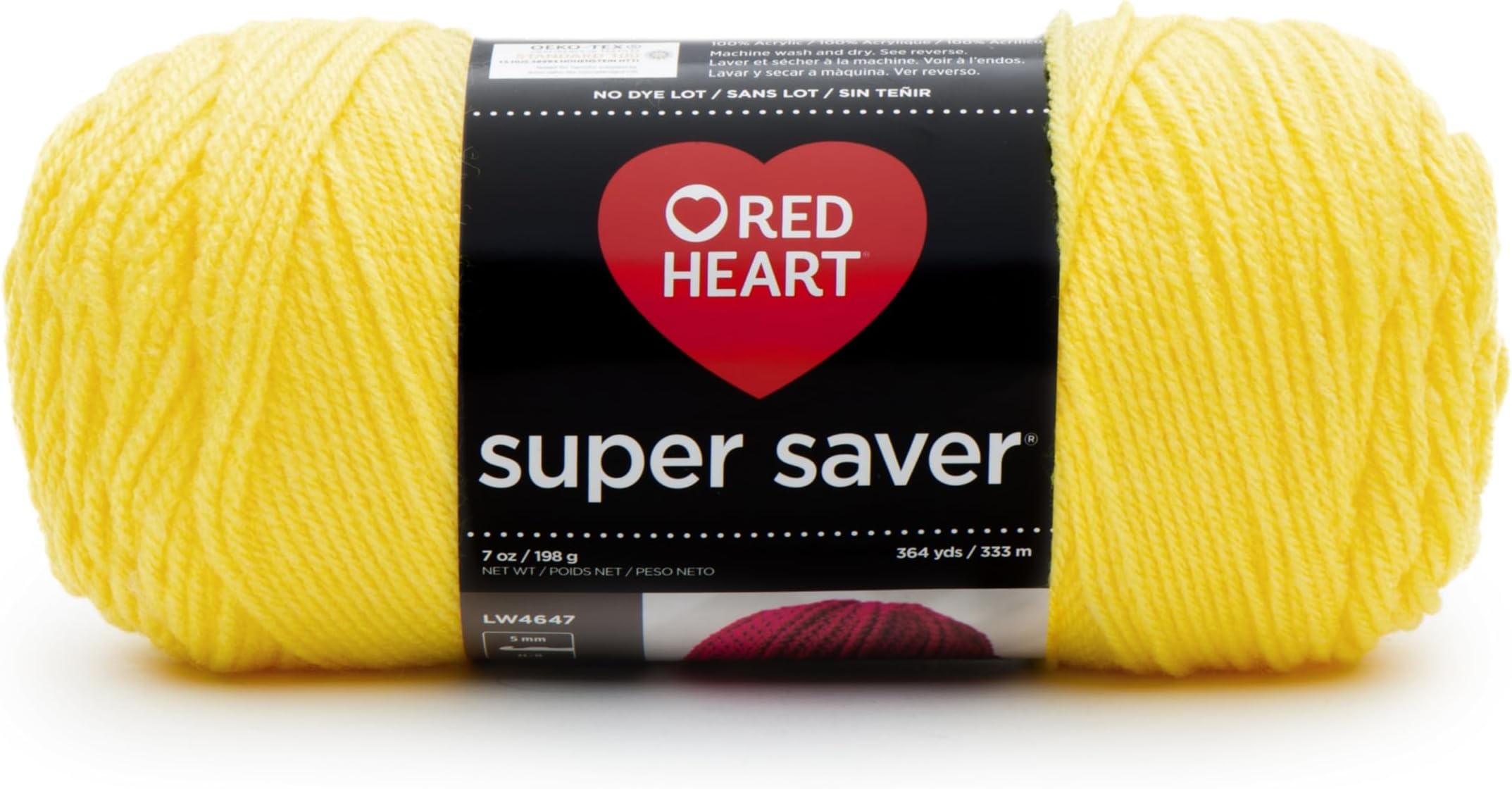 RED HEART Super Saver Yarn, Bright Yellow