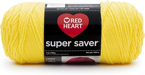 Vista 26 de Red Heart Super Saver - Hilo blanco, paquete de 3 unidades de 6.98 oz/7 onzas, acrílico, 4 medianos (peinado), 364 yardas, tejido/ganchillo