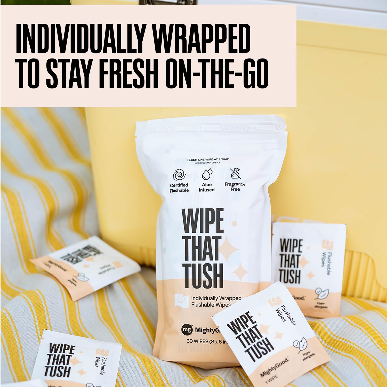 Wipe That Tush de un solo uso, 120 unidades