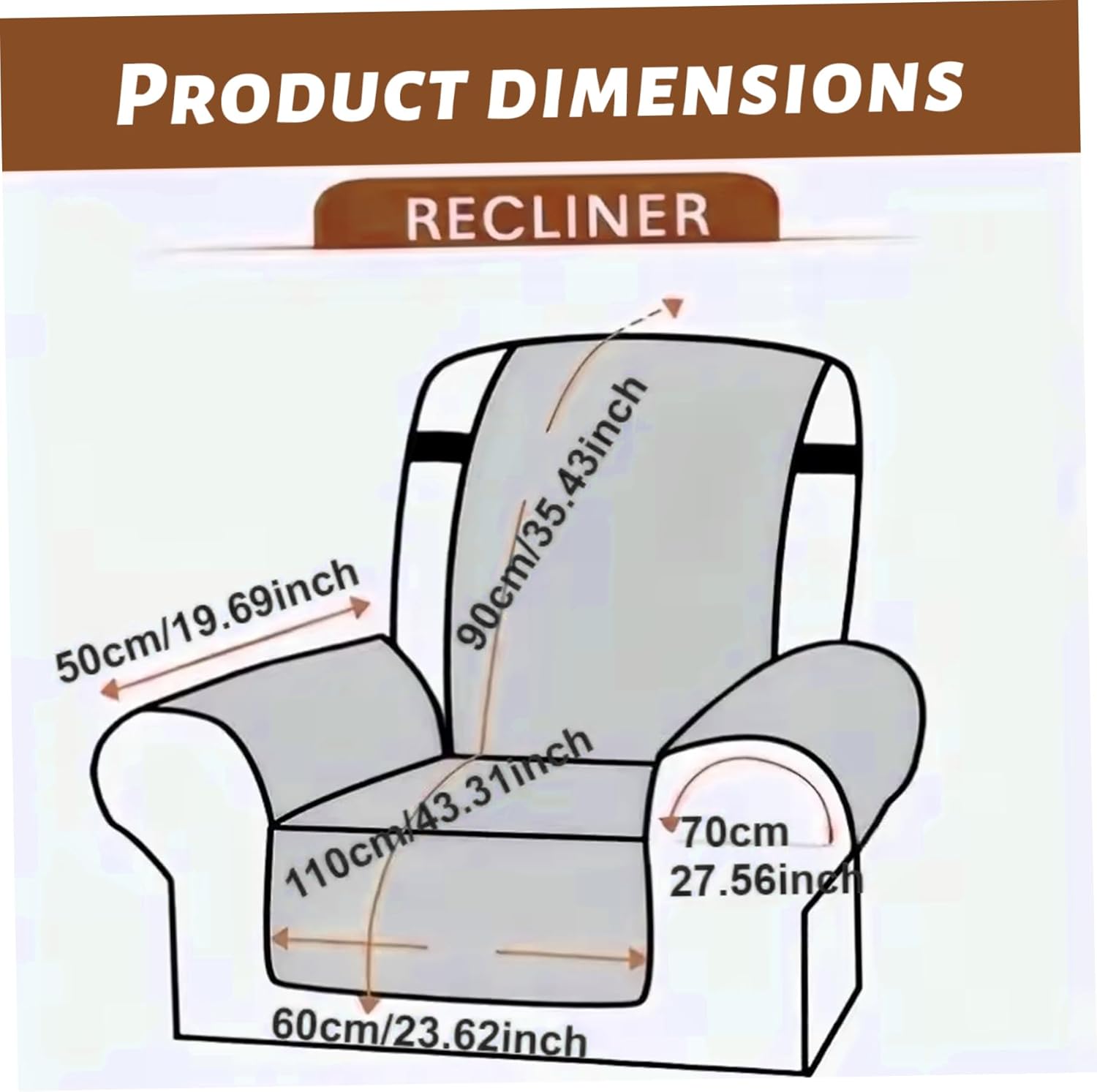 1 Set Recliner Chair Cover, Thick Rabbit Plush Recliner Cover, Soft Warm Faux Furs Couch Sofa Slipcover for Kids Dogs Pets.