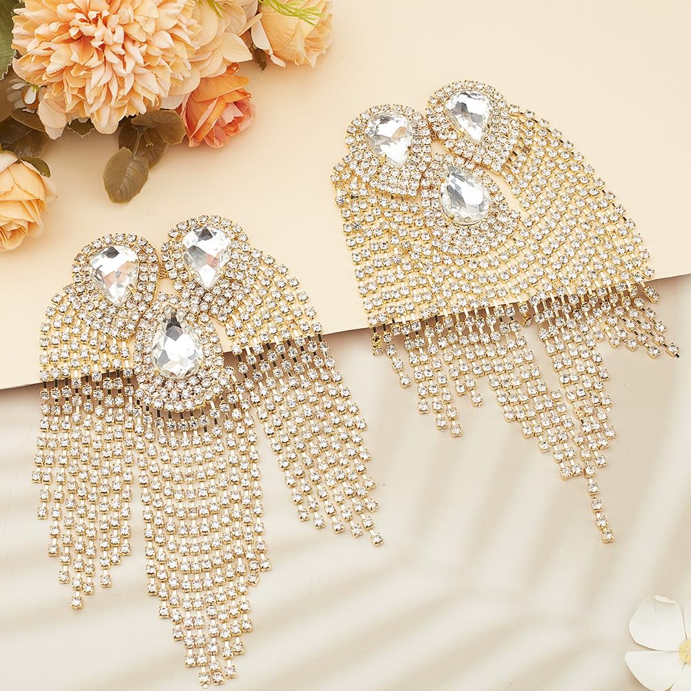 Nappe Con Strass Per Spalle - Decorazione Cucibile Per Giacche E Vestiti, 2 Stili Disponibili - Foto 8