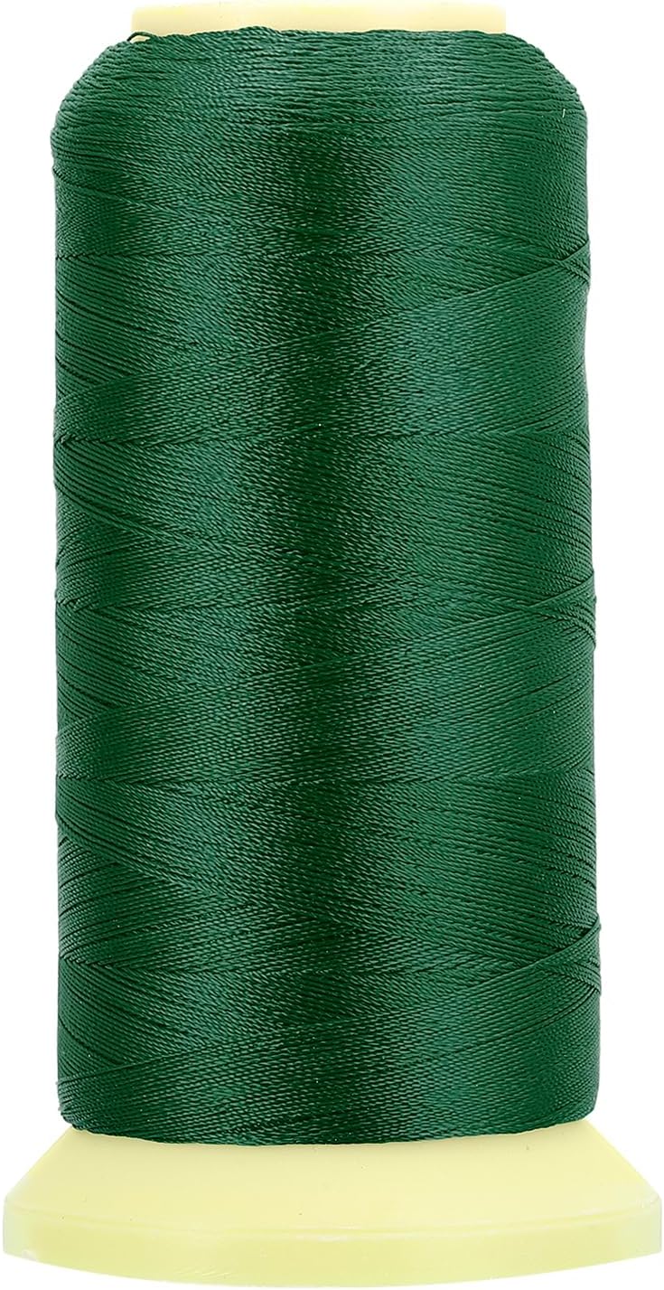 PATIKIL Bonded Thread, 0.2 mm 1094 Yards Polyester Sewing Cord for Weave Bracelets Pendant Ropes Macrame Bookbinding DIY Craft, Emerald Green