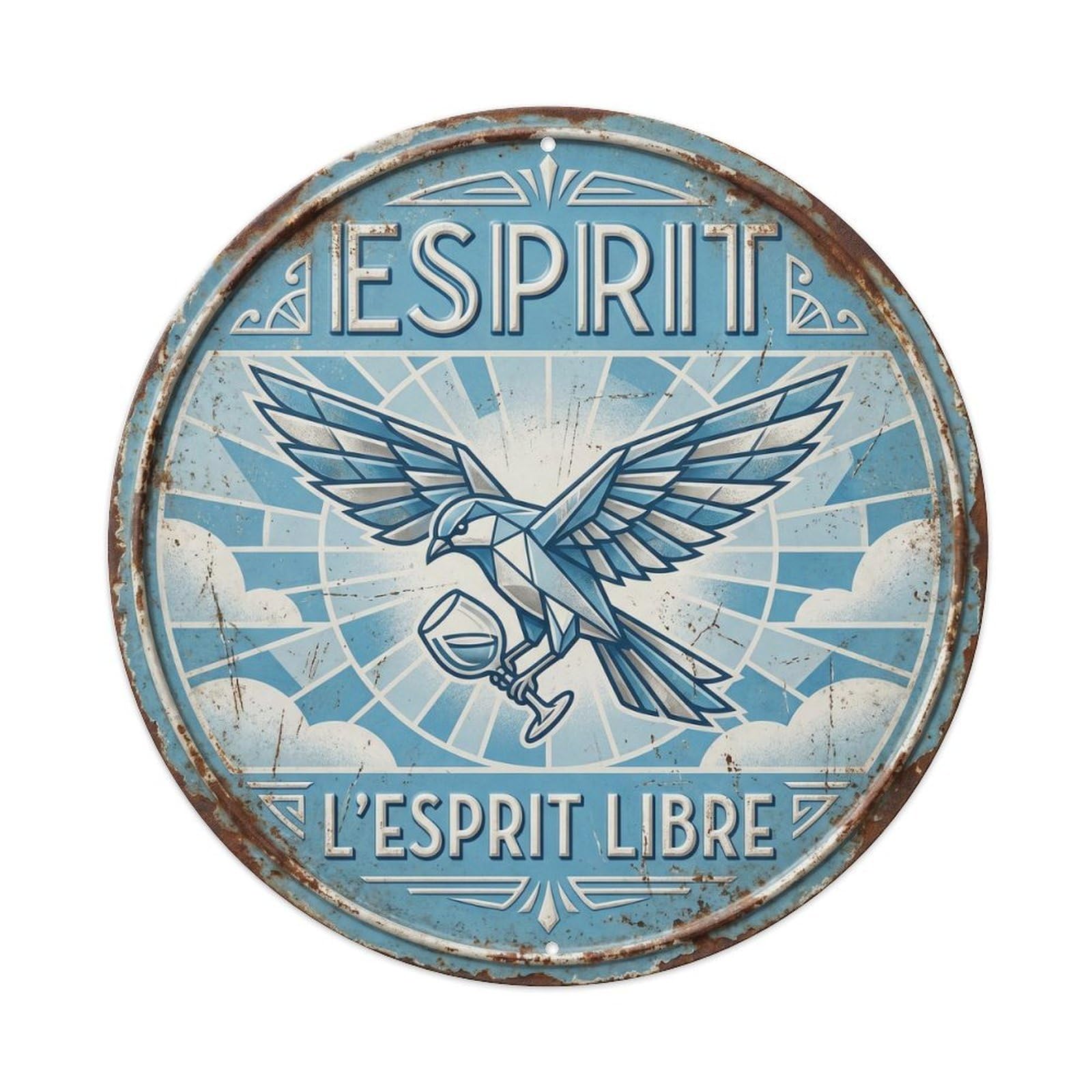 Spirit Humorous Gathering Spirit Metal Tin Sign