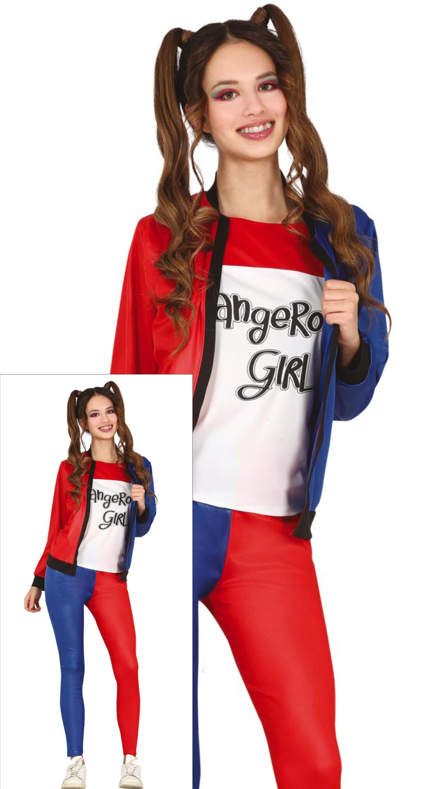 FIESTAS GUIRCA Ladies Super Villain Fancy Dress Costume Halloween Size Medium 10-12