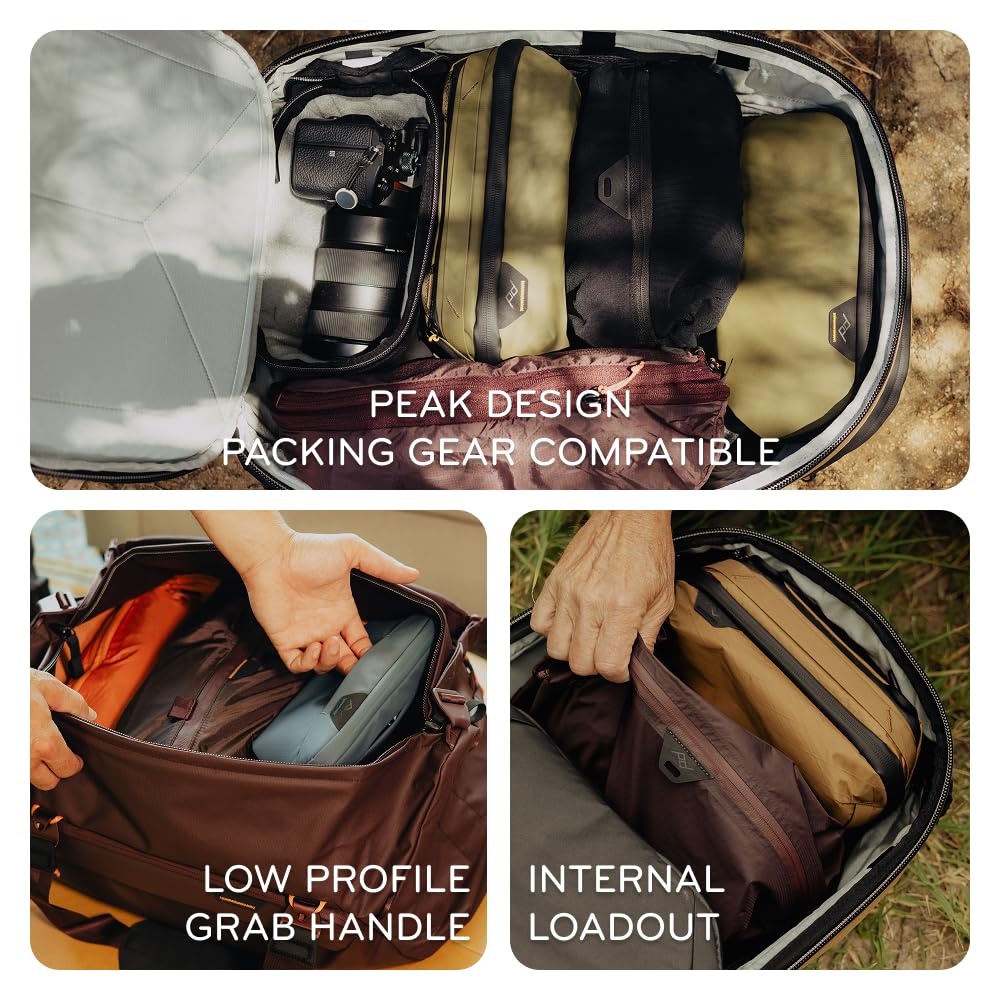 Peak Design Pochette da viaggio piccola Ocean, resistente alle intemperie, kit Dopp verticale o sospeso con tasche, tasca magnetica per spazzolino da denti, ampia apertura UltraZip, borsa da toilette