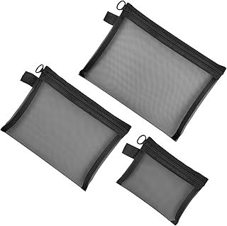 Bolsa organizadora de cosméticos negra con cr...