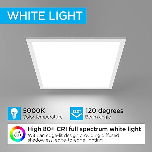 Miniatura 2 de JONATHAN Y JYL9804A-SET2 - Luz LED de montaje empotrada integrada regulable de 40 vatios de 2 pies x 2 pies con 4400 lúmenes, 5000 K, color blanco