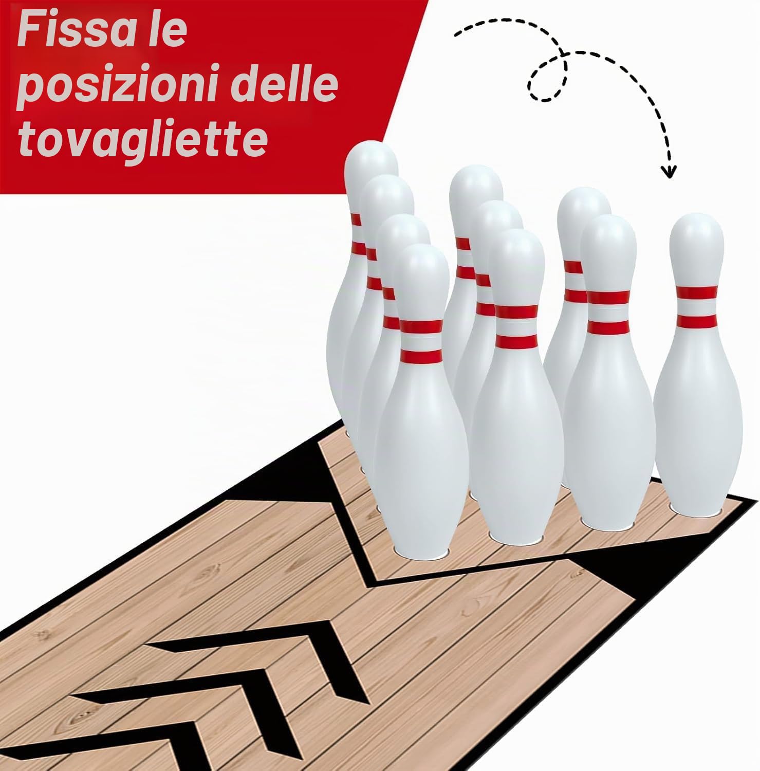 Mini set da bowling, set da bowling per interni ed esterni, set da bowling con corsia, birilli e palline, set completo da bowling per amici di famiglia