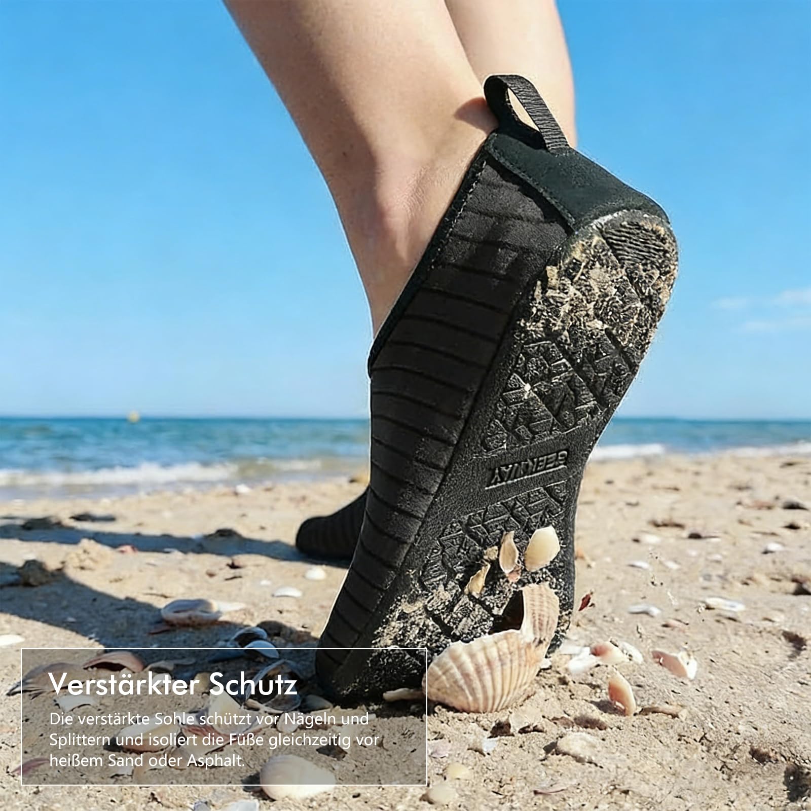 InfiniZer Kinder Badeschuhe – Schnell trocknende Badesandalen für Kinder und Kleinkind mit Rutschfester, verstärkter Sohle – Badeschuhe Kinder, Badeschuhe Kleinkind, Größen 22-35 EU - 3