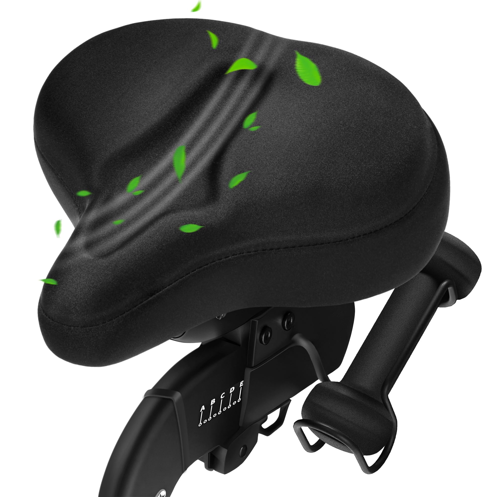 oversized comfort gel bike seat for peloton bike & bike+, extra wide bicycle seat cushion for men women, large padded bike saddle comfortable replacement accessories for stationary bike, exercise bike