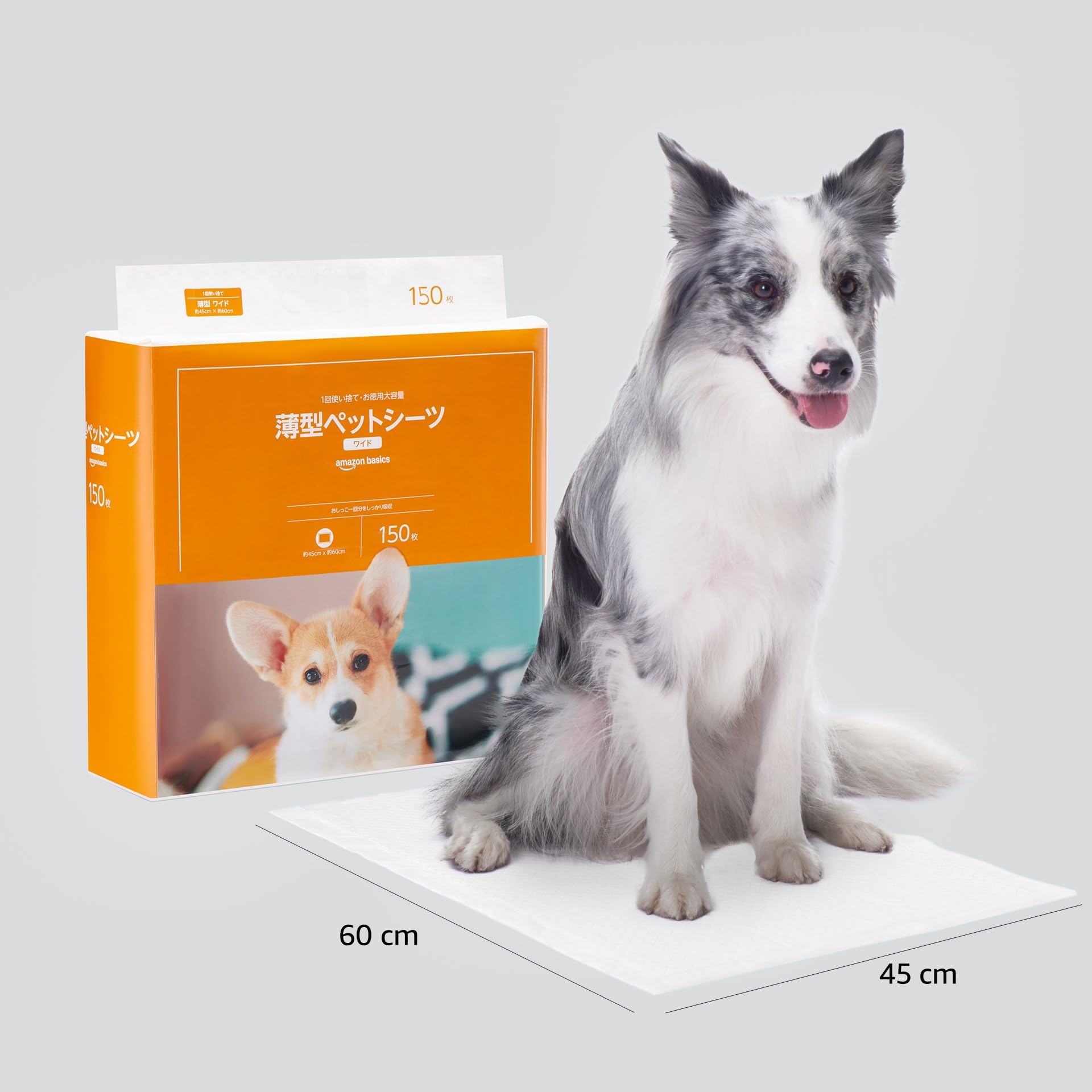 Amazon | Amazonベーシック ペットシーツ 薄型 ワイド 1回