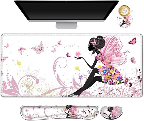 Miniatura 43 de Set de alfombrillas extendidas para mouse de juego ARTSO, almohadilla de soporte para muñecas del teclado + almohadilla para muñecas + alfombrilla