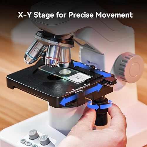 Miniatura 13 de TOMLOV Microscopio DM301 Pro para niños y adultos, microscopio digital con pantalla de 7 pulgadas, salida USB y HDMI, cámara inalámbrica de alcance