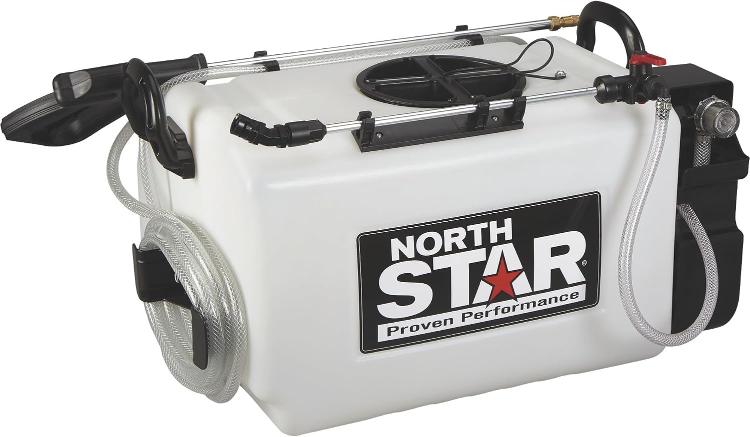 NorthStar ATV Boomless Broadcast & Spot Sprayer - 16-Gallon Tank, 2.2 GPM, 12V, 70 PSI, 14-Ft Spray Swath, NSQ Series On-Demand Pump