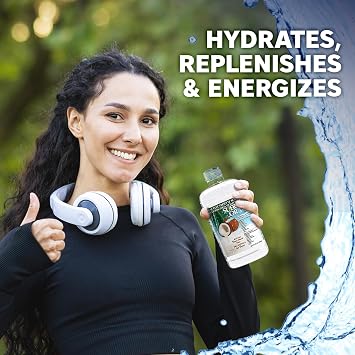 Electrolyte Solution - Electrolytes Drink, Hydration Booster & Rehydration Drink for Kids & Adults, Hydrates, Replenishes, Energizes, Coconut Flavor, 1 Liter (4 Pack)