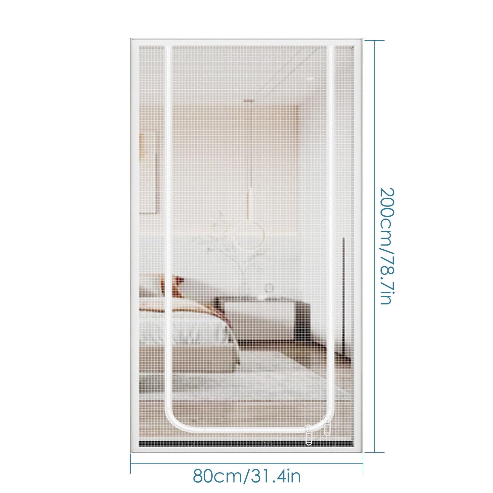 thumbnail: Felenny Kattenhordeur – Krasbestendig Gaas Met Rits, 85x210 Cm, Haak-en-lus Bevestiging, Voor Deuren