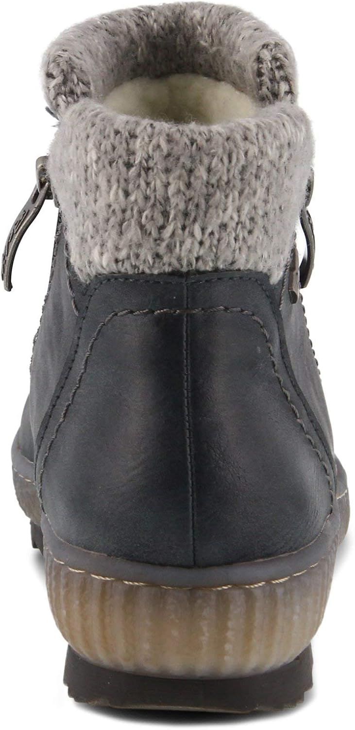 Spring Step Relife Cleora Women's Water - Resistant Synthetic Leather Ankle Booties with Dual Full - Length Zippers, Faux Shearling Lined - Image 6