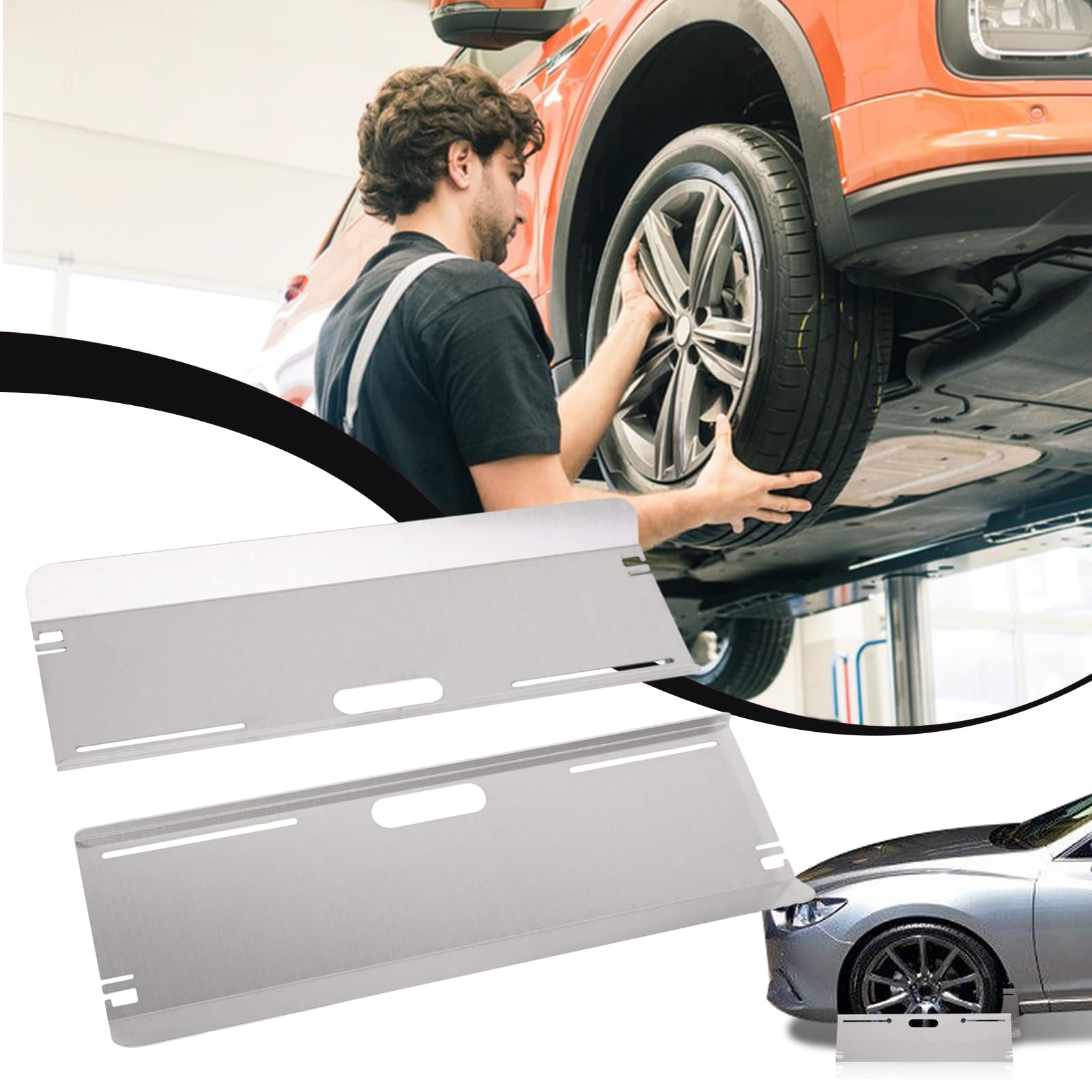 Genérico Alineador De Ruedas Escala Clara Ajustable Resistente | Kit De Placa De Alineación De Ruedas Escala Clara Ajustable Resistente Para Coche, Camión, Vehículo, Garaje Y Hogar