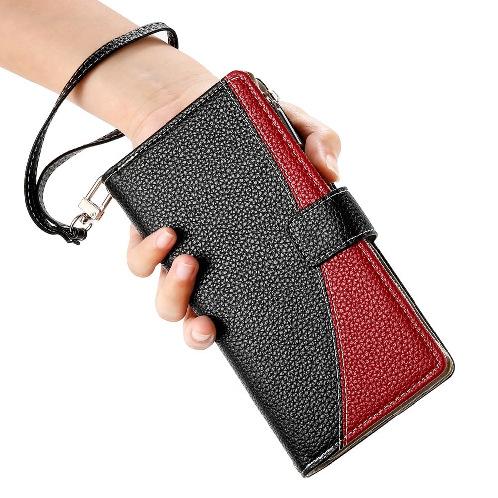 Etui na karty do Samsung Galaxy S25 Ultra/S25 Plus/S25, liczi, blizny na nadgarstek, składane, skórzane, z funkcją stojaka, etui ochronne, chrom, S25 Plus
