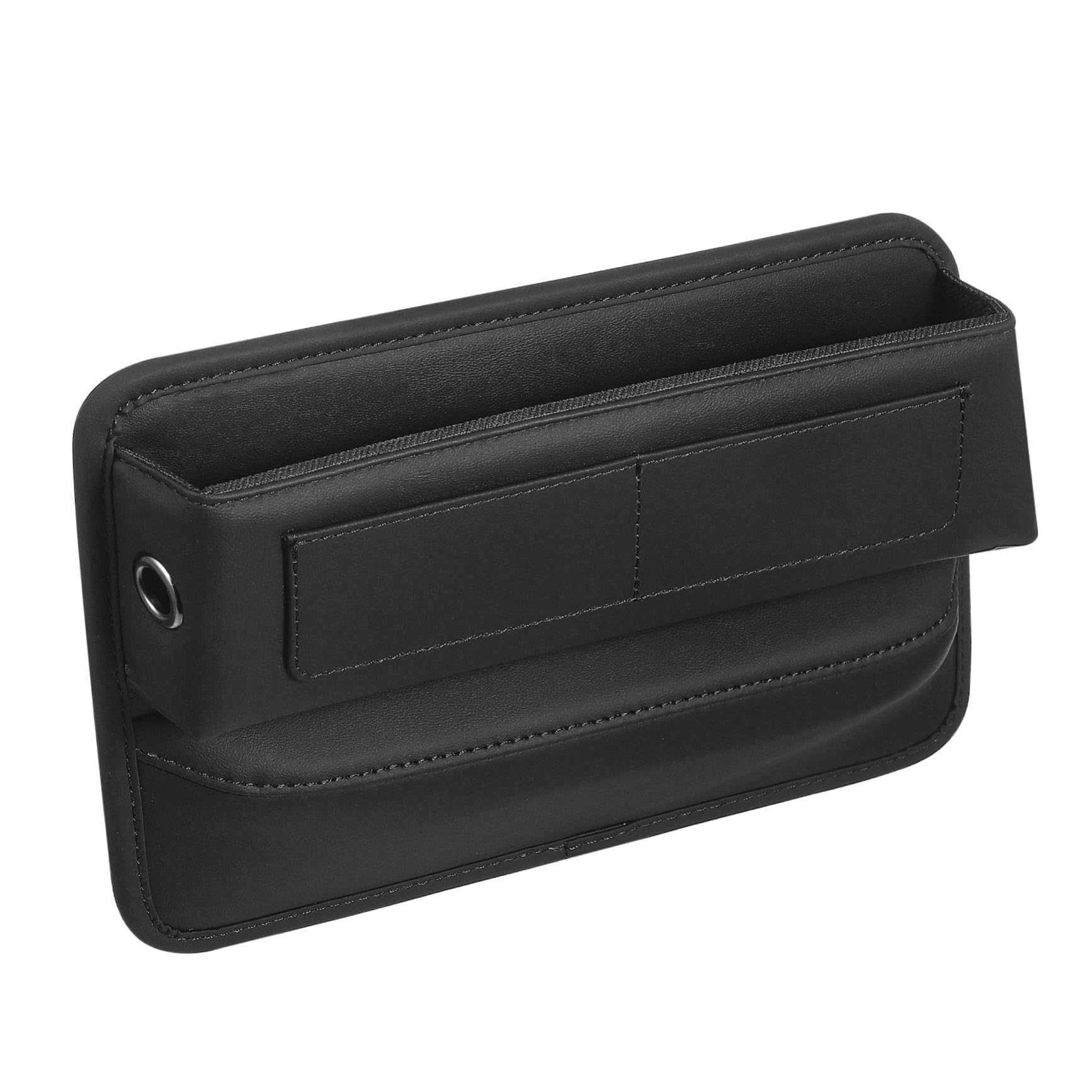 Alipis Caja de Almacenamiento para Asiento de Coche de Cuero Negro, Inserto entre Consola y Asiento, Fácil Instalación y Ahorro de Espacio