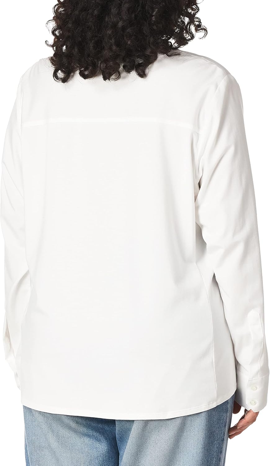 Calvin Klein Women's Plus-Size Non-Iron Knit Combo Shirt - Image 3
