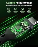 Vista 4 de MENEEA Cable de carga para controlador PS5PS5 Pro, para Xbox Series XS, para Nintendo Switch Paquete de 2 cables de repuesto USB C de 10 pies