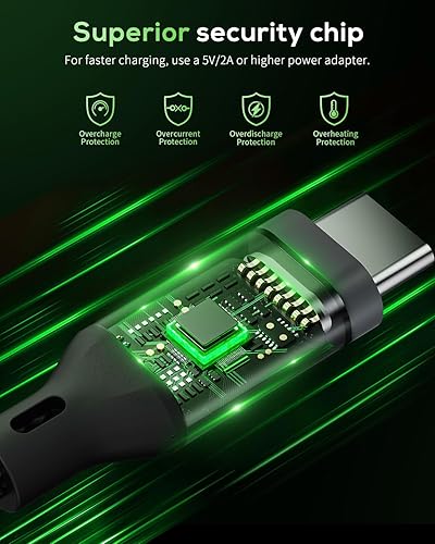 Miniatura 4 de MENEEA Cable de carga para controlador PS5PS5 Pro, para Xbox Series XS, para Nintendo Switch Paquete de 2 cables de repuesto USB C de 10 pies con