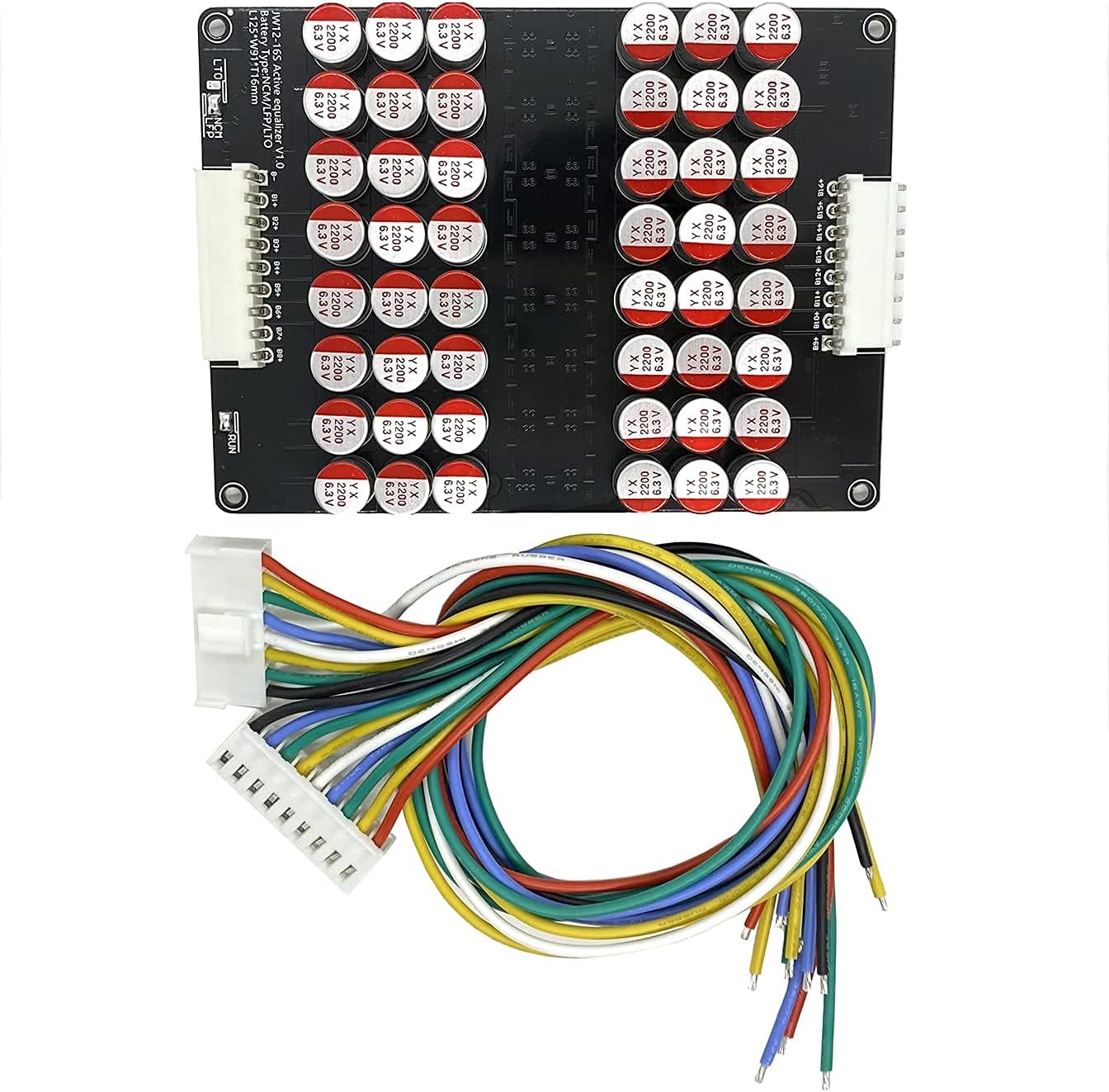 12S-16S 13S 14S 15S 5A Capacitor Active Equalizer Balancer LFP Lifepo4 Lithium Lipo/Titanate LTO Battery Energy Transfer Active Equalization Module Faster Whole Group Balance