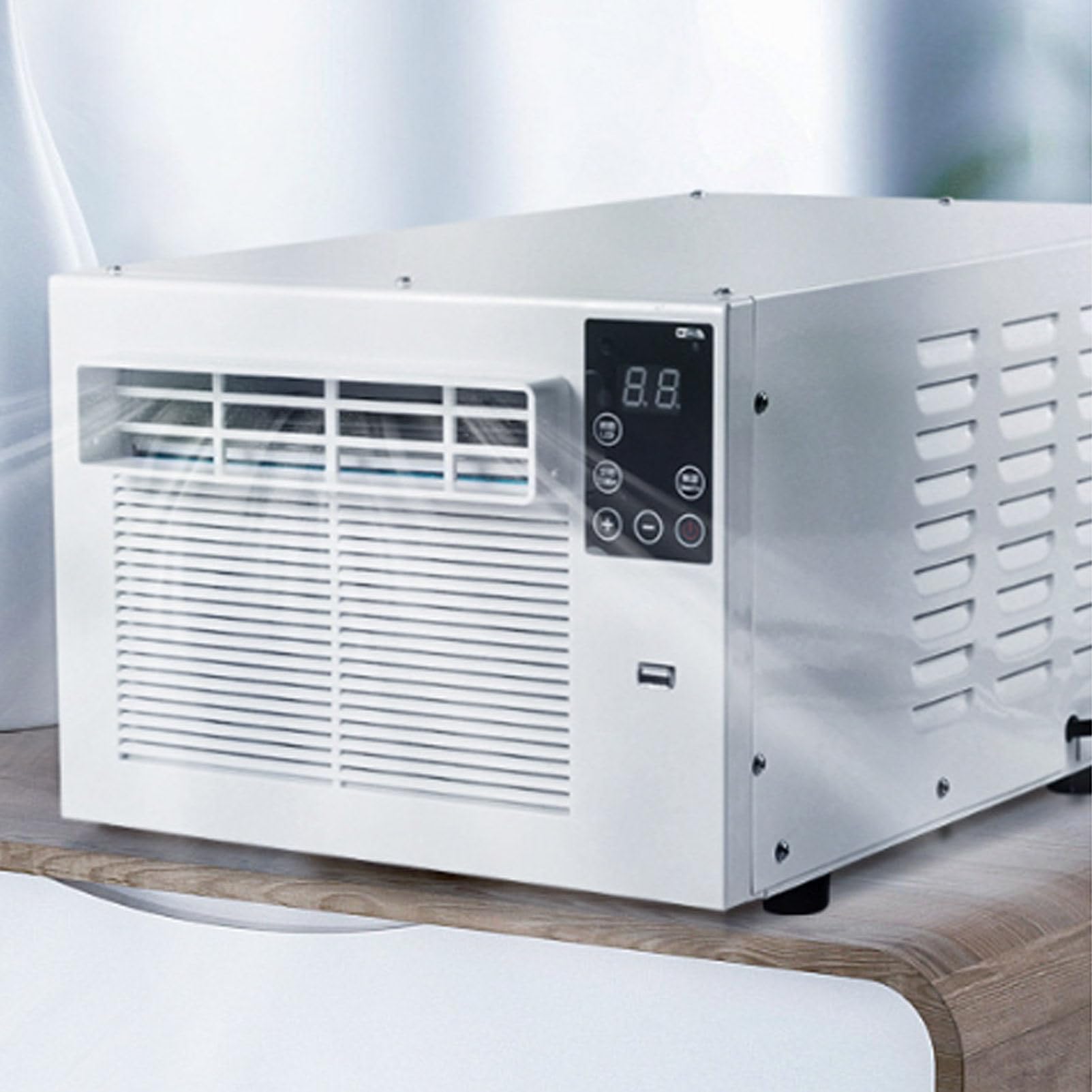 Kompaktes Klimagerät mit extrem leisem Betrieb, Kühl- und Ventilatorfunktion, Digitaldisplay und Fernbedienung – tragbares Gerät mit Schnellkühlung und Entfeuchtungsfunktion, ideal für Schlafzimmer