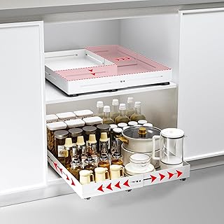 Pull-out Cabinet Organizer,Adjustable Depth(12.8