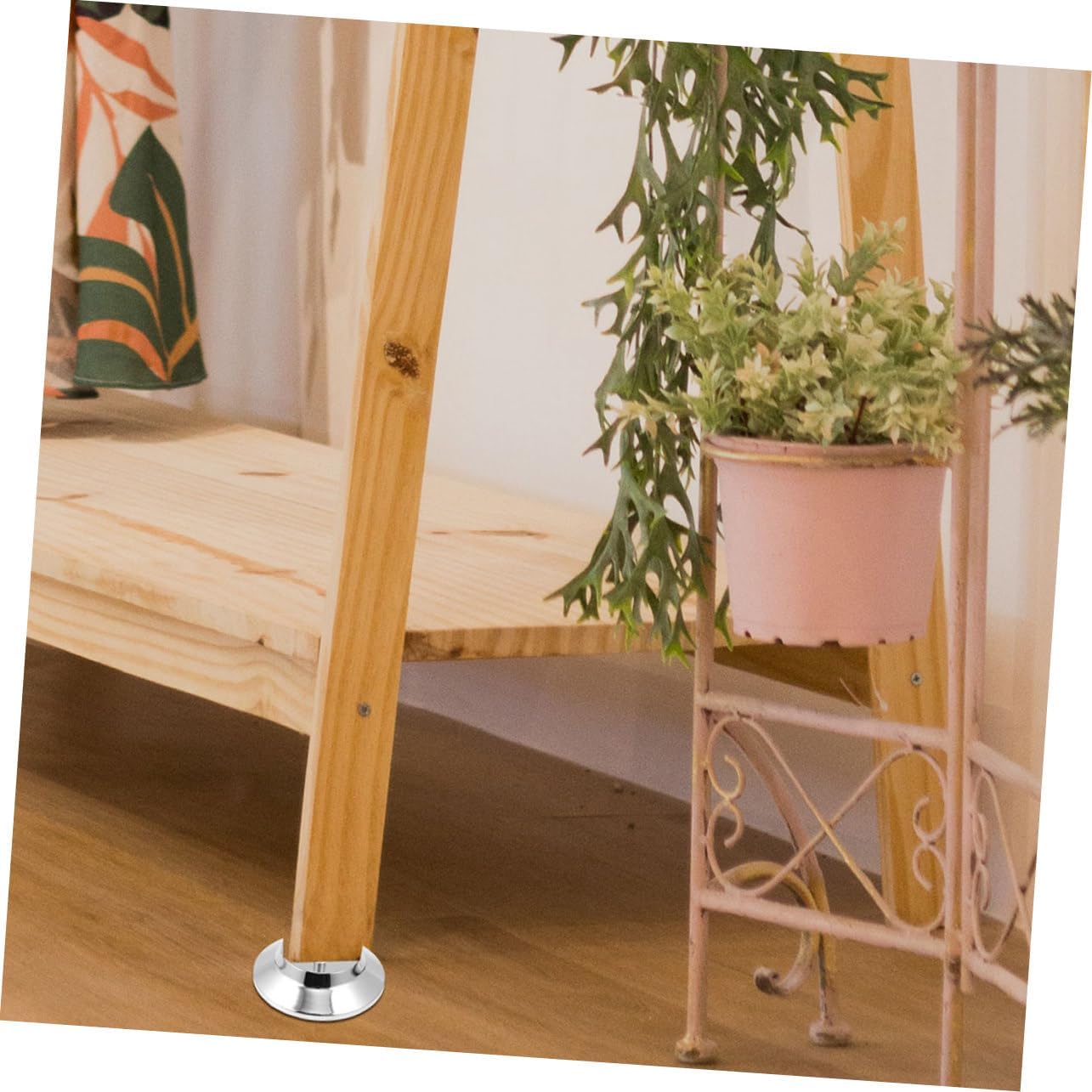 Happyyami Adjustable Pool Table Leg Pads 5-Inch Elevating Cushion for Foosball Tables Metal Adjustment Pads for Furniture Legs for Leveling and Support