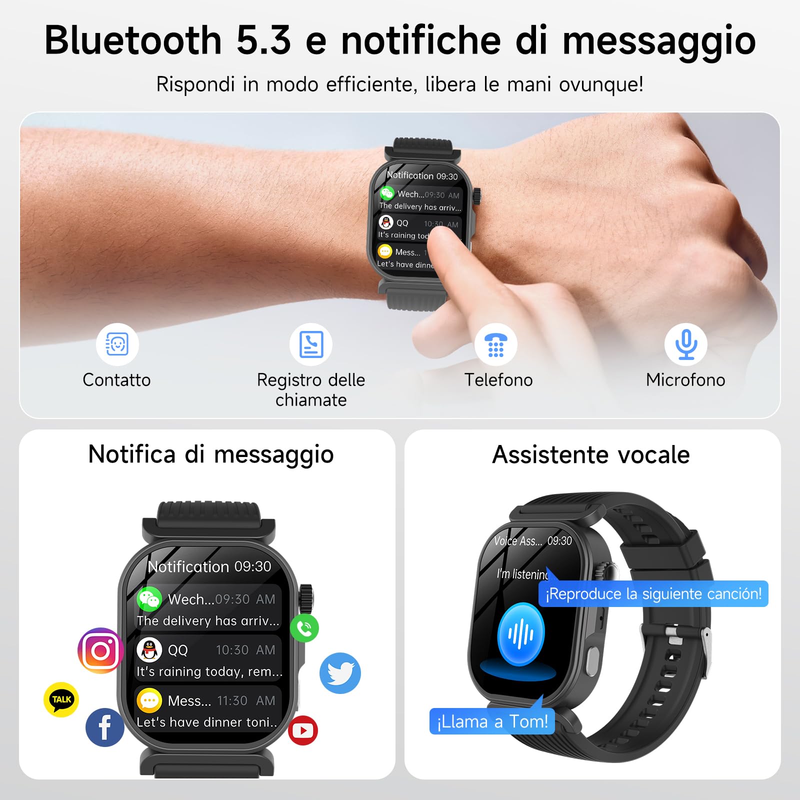 YUPENG 2026 Nouv’ Montre Connectée avec ECG/HRV/Acide urique/IMC, 1.88" Smartwatch avec Appel Bluetooth, 24/7 Fréquence Cardiaque/Sommeil/SpO2/Apnée/Appel d'urgence/SOS pour Android iOS