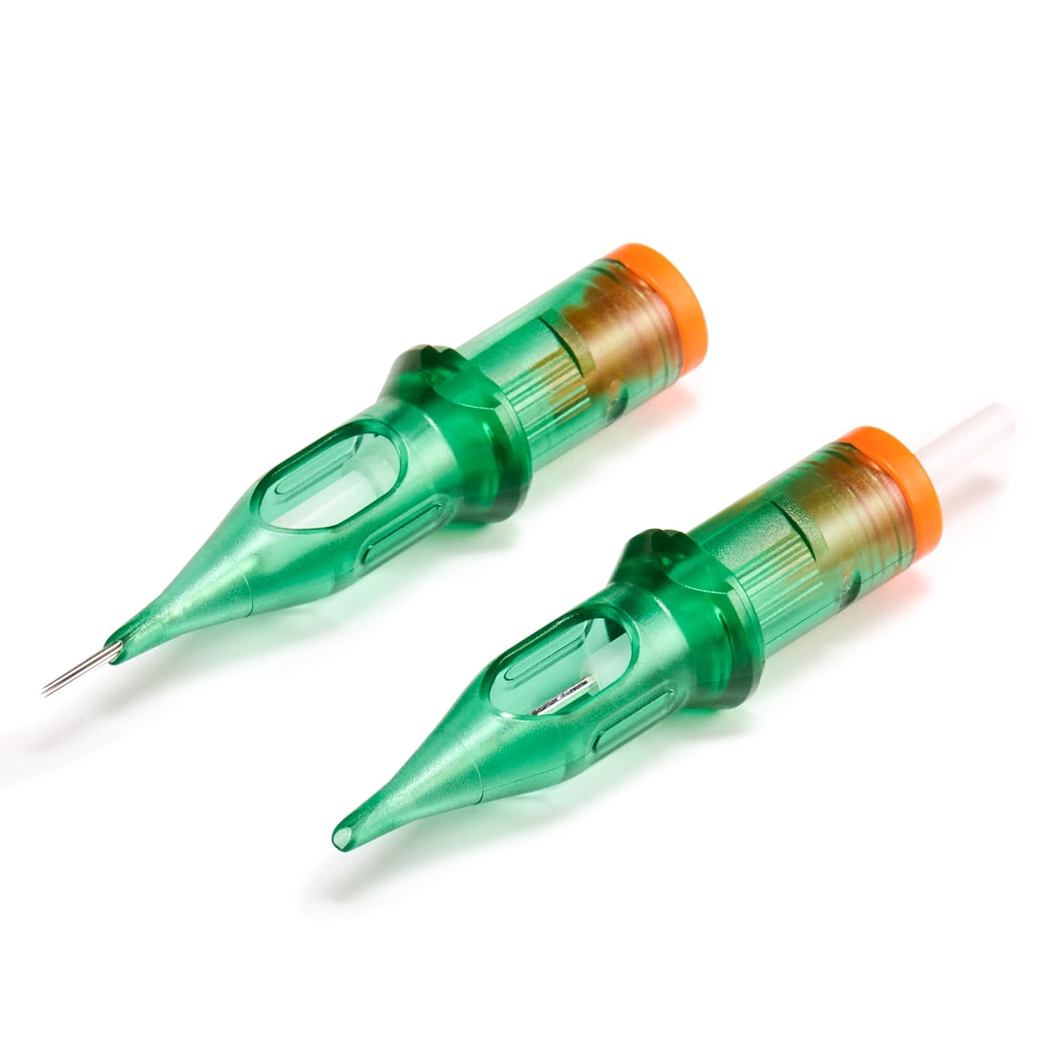 1207RS Tattoo Needle Cartridges - 20Pcs Round Shader (12# Standard Size) with Membrane, Professional Long Taper Design for Smooth Shading, Tattoo Supplies & Equipment