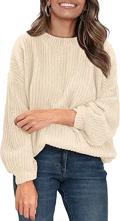 PRETTYGARDEN Fall Sweaters for Women 2025 Fashion Long Sleeve Casual Ribbed Knit Winter Clothes Pullover Jumper Tops