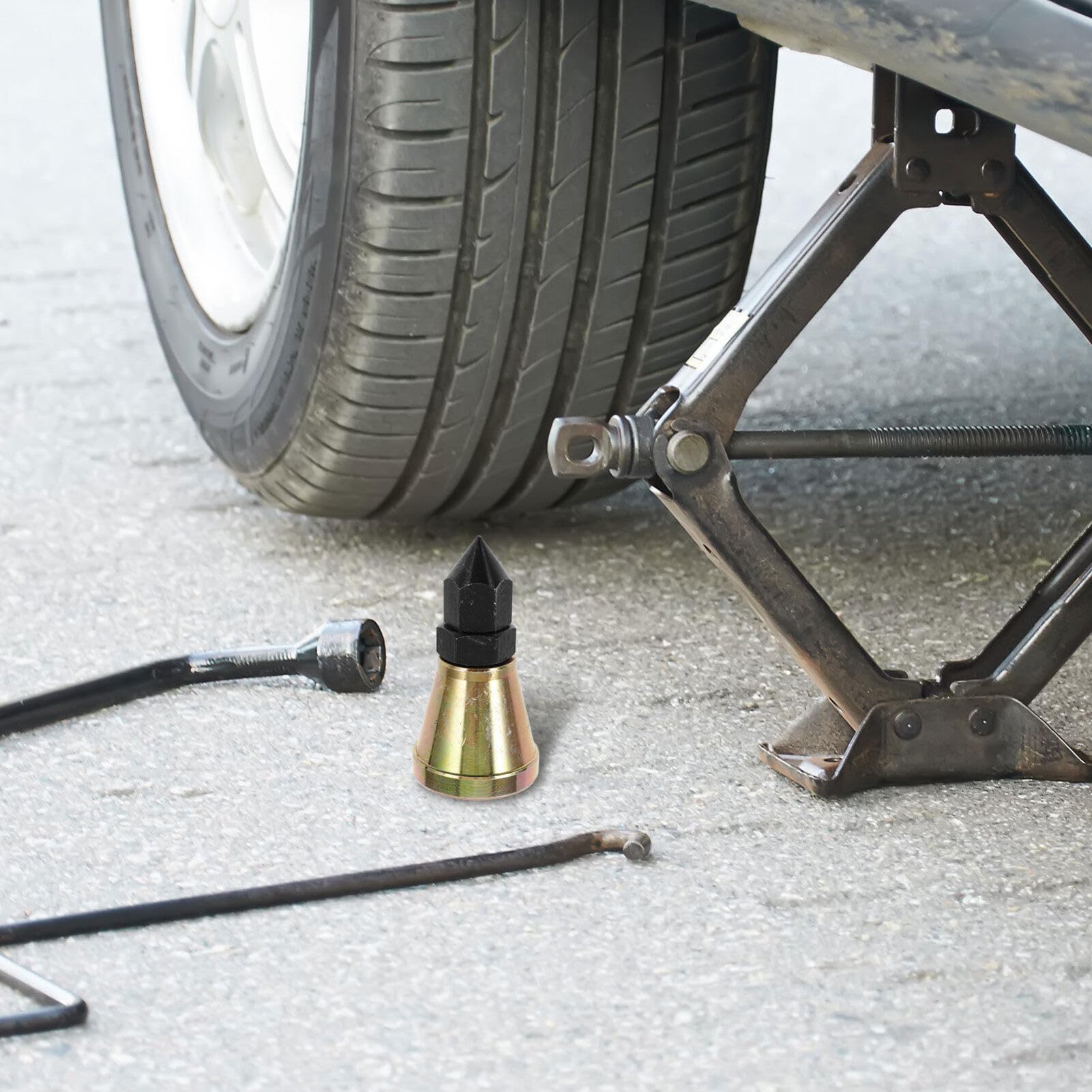 Housoutil Adjustable Leveling Jack Solid Screw Jacks Jack Rod Stand for Floor Jack Adjustable Screw Jack Machinist Jack Mini Screw Jack Floor Leveling Support Jack