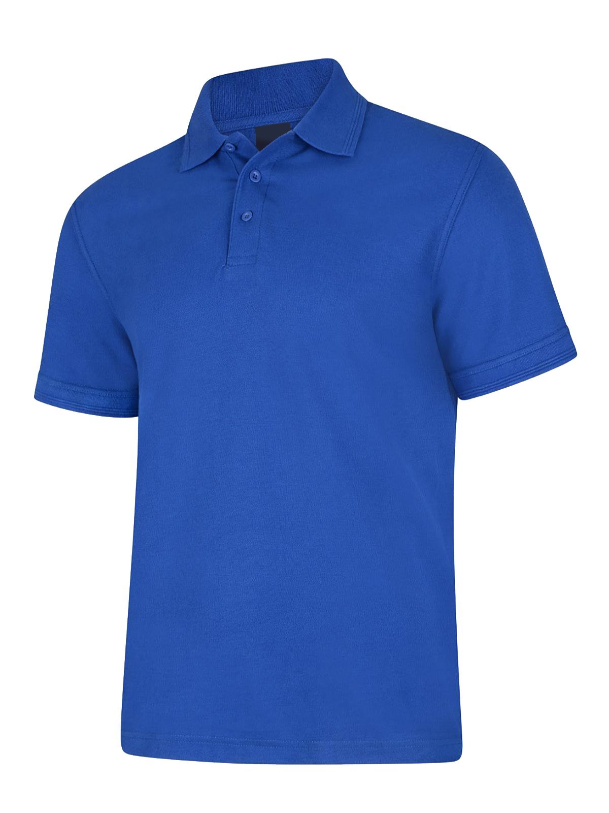 Uneek Clothing Men's Hot Pink Deluxe Poloshirt - Royal - Small