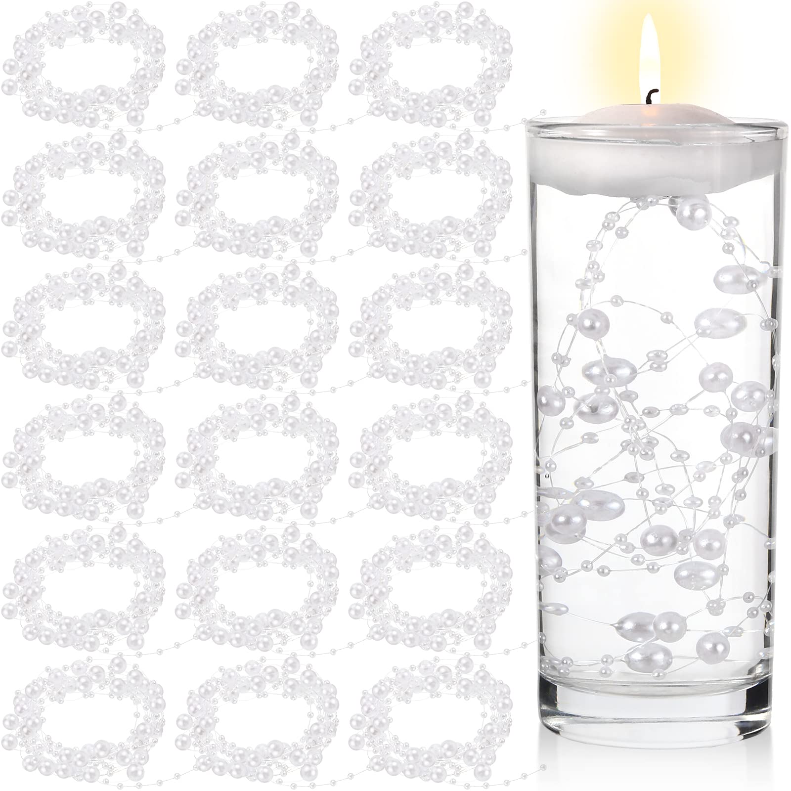 Guirlande de perles pour mariage et centre de table de fête chic de 50 mètres