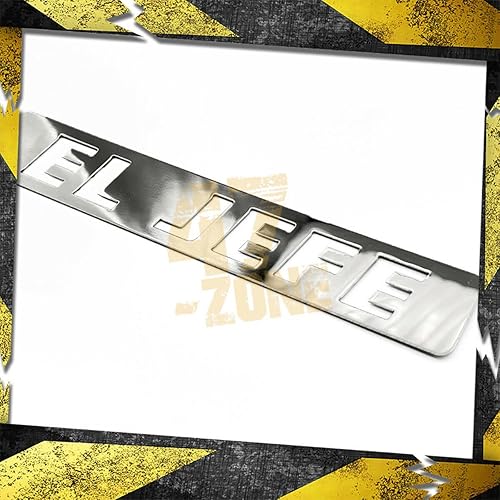 Miniatura 2 de Cobra Tek El Jefe Phrase - Calcomanía 3D para emblema de automóvil, acabado metálico de acero inoxidable pulido y negro, ajuste universal para