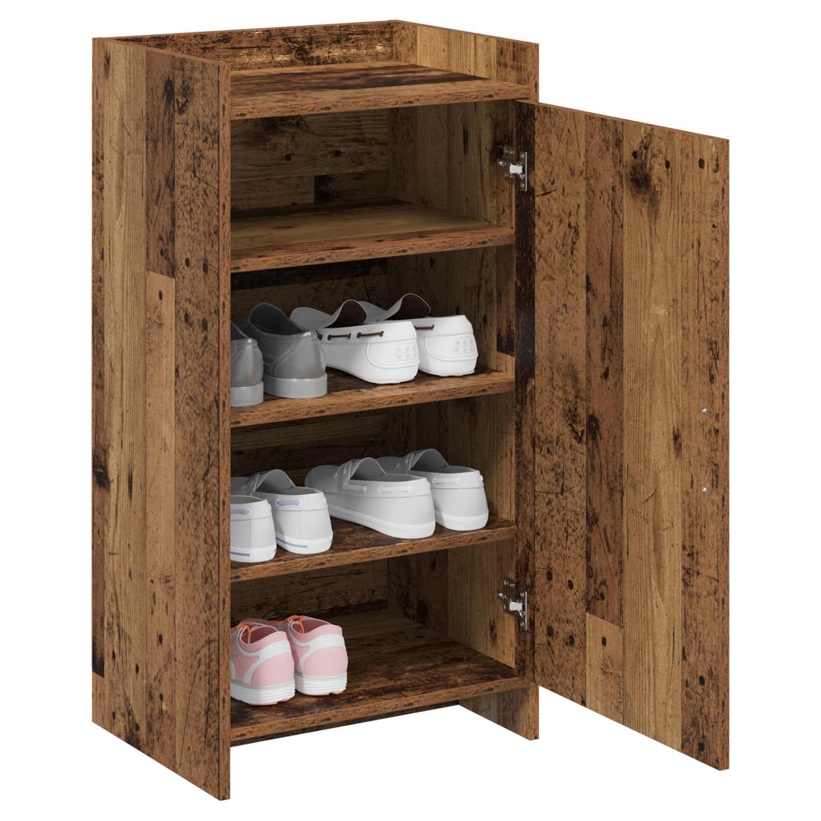 Szafka na buty z drzwiami Antyczne drewno 48 x 36 x 92 cm
