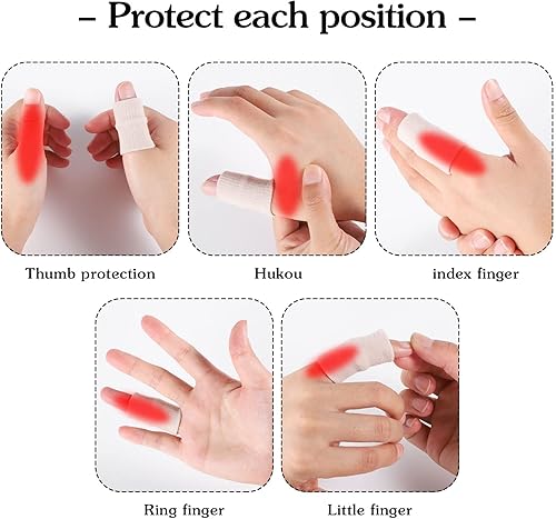 Miniatura 3 de 20 fundas protectoras para dedos, férulas deportivas para los dedos, soporte para el pulgar, fundas elásticas para el pulgar para aliviar el dolor,
