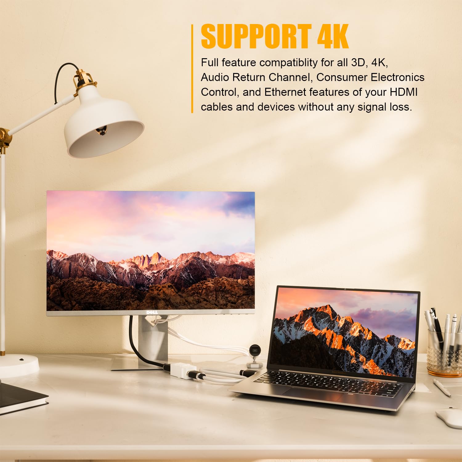 PANPEO 6-pak HDMI Keystone, HDMI Keystone Jack 4K żeński na żeński adapter obsługuje wszystkie 3D, 4K - pozłacane (6-pak - czarny)
