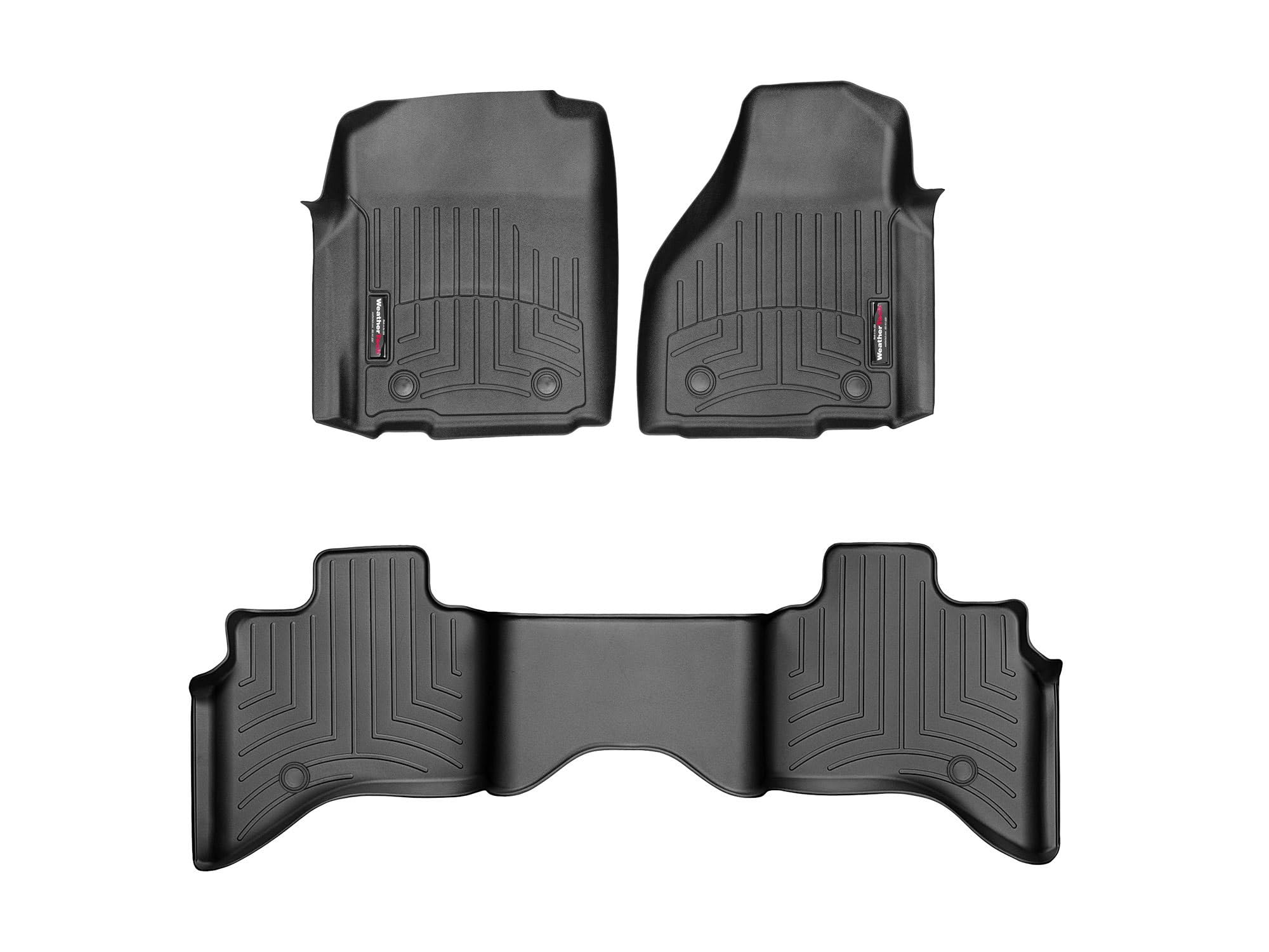 Weathertech Custom Fit FloorLiners for RAM Ram 1500 Classic, Ram 1500 Classic, Ram 1500 Classic - 1st & 2nd Row (449821V-442162V), Black